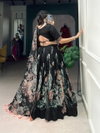 LNB 1225 Black Colour Tussar Silk Floral Print Lehenga Choli Wholesalers In Surat